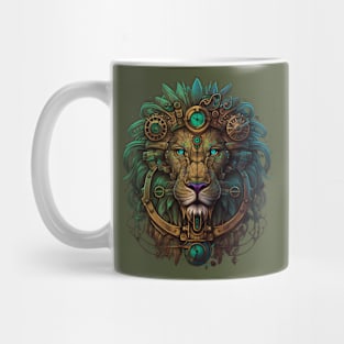 Steampunk Clockwork Lion Mug